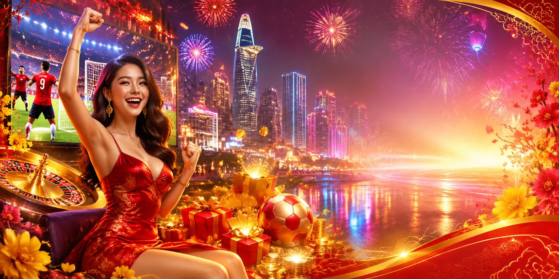 Cảnh đêm Hồ Chí Minh với bàn roulette neon tại k380