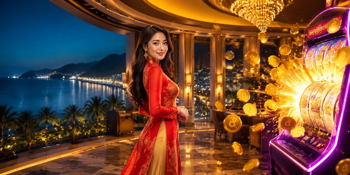 Phụ nữ mặc áo dài tại Phú Quốc trải nghiệm slot game trực tuyến trên điện thoại